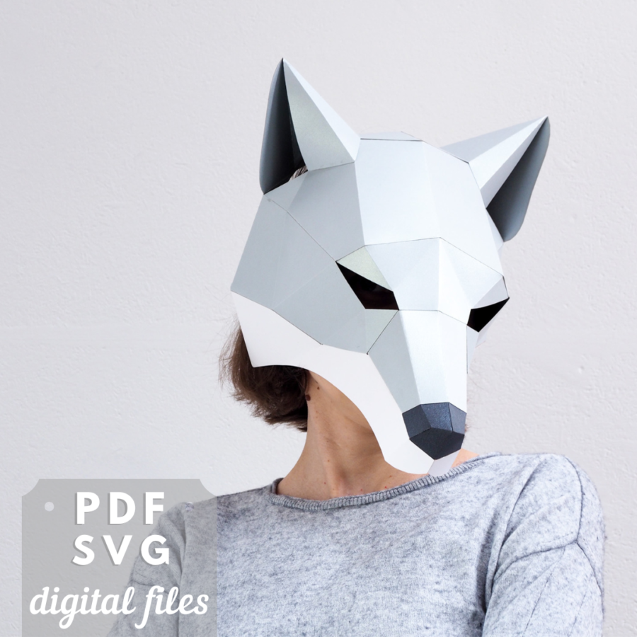 Paper wolf mask