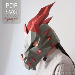 Dragon mask pattern: PDF and SVG files.