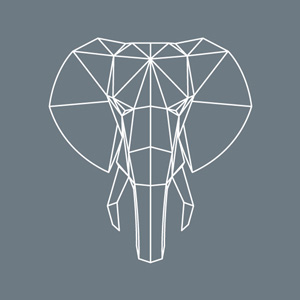Geometric elephant by smagaPaperwood