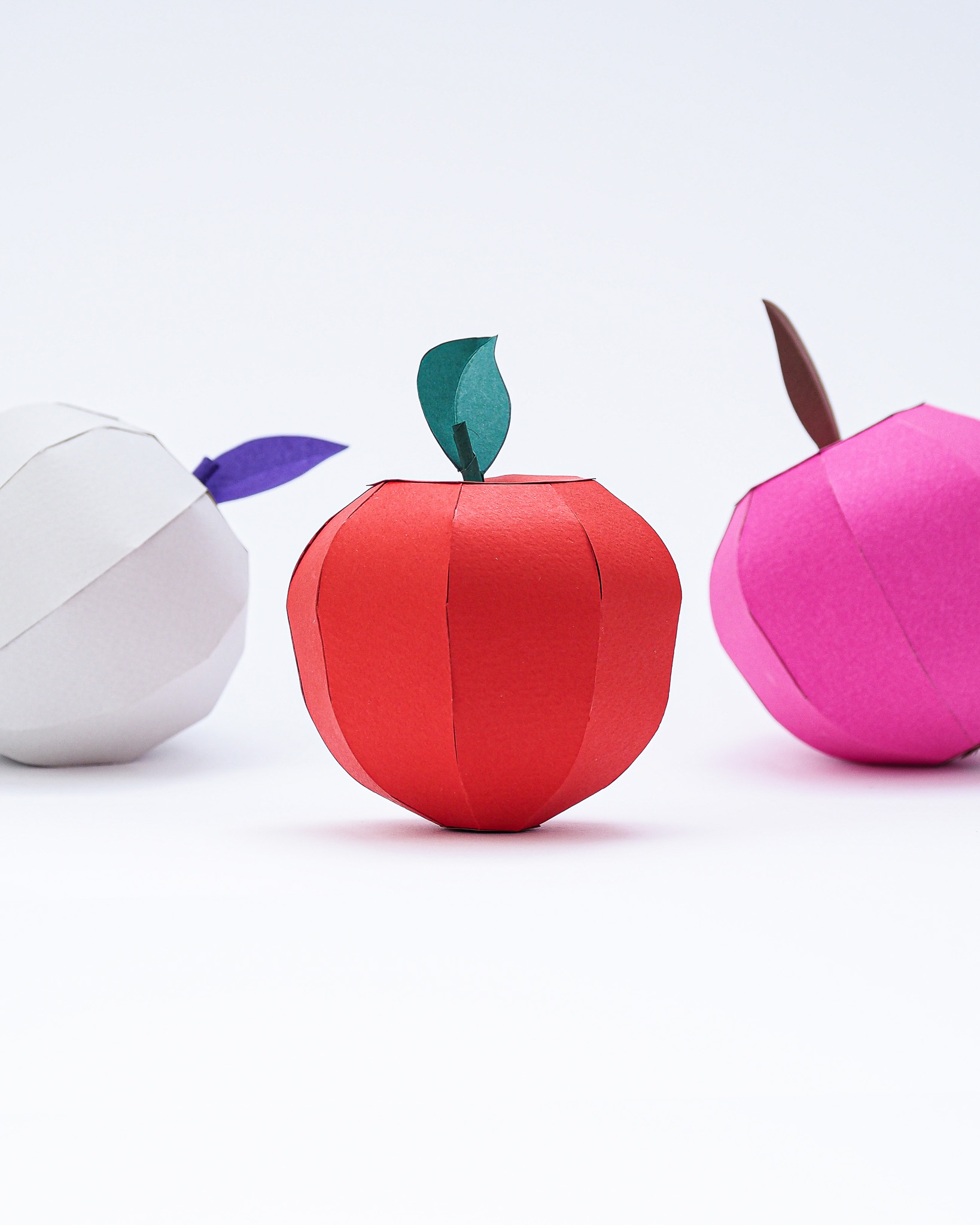 Paper Apple Template — Low-Poly 3D Papercraft Fruit (PDF + SVG) - Image 4