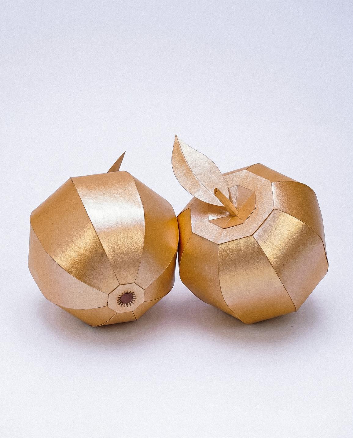Paper Apple Template — Low-Poly 3D Papercraft Fruit (PDF + SVG) - Image 5